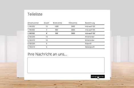 Logiciel de planification Mila-wall Designer avec calcul automatique des pièces