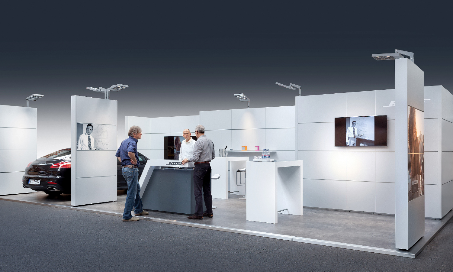 Bose Messestand mit Mila-wall Wandmodulen