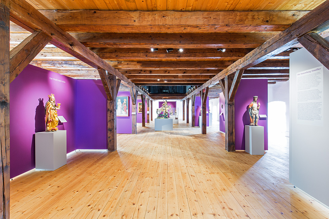 Overview Mila-wall exhibition building in the Museum Fürstenfeldbrück